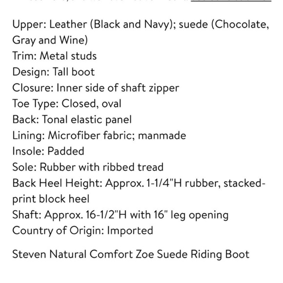 Steven Zoe Natural Comfort Riding Boots - Picture 3 of 7
